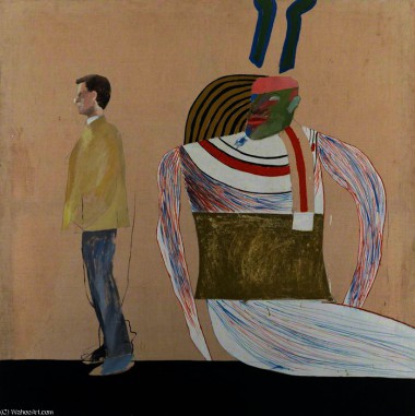 David Hockney: Hombre en un museo ( o te has equivocado de película) , 1962